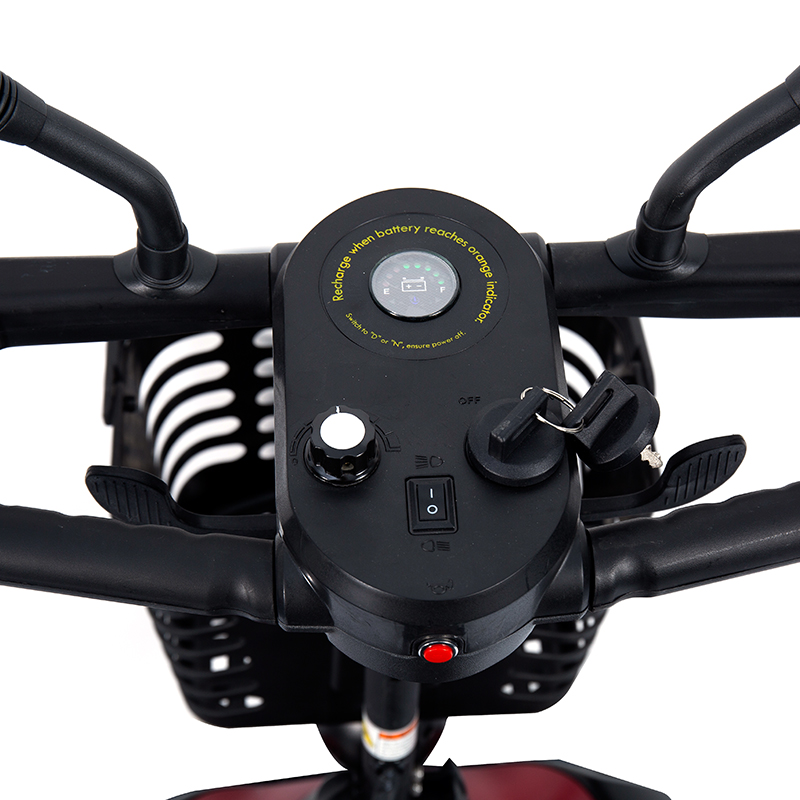 YL-07 สกู๊ตเตอร์เคลื่อนที่ขับเคลื่อนด้วยไฟฟ้าแบบพับได้ 4 ล้อพร้อมตะกร้า