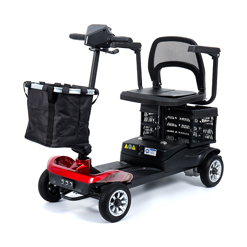 YL-02 สกู๊ตเตอร์เคลื่อนที่ 4 ล้อน้ำหนักเบาสำหรับผู้สูงอายุ พร้อมเบาะนั่งหมุนได้ 360°