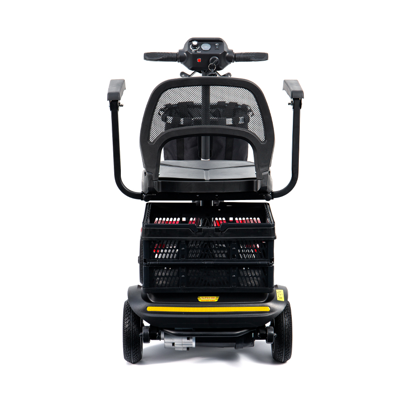 YL-02 สกู๊ตเตอร์เคลื่อนที่ 4 ล้อน้ำหนักเบาสำหรับผู้สูงอายุ พร้อมเบาะนั่งหมุนได้ 360°