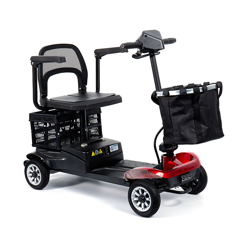 YL-02 สกู๊ตเตอร์เคลื่อนที่ 4 ล้อน้ำหนักเบาสำหรับผู้สูงอายุ พร้อมเบาะนั่งหมุนได้ 360°