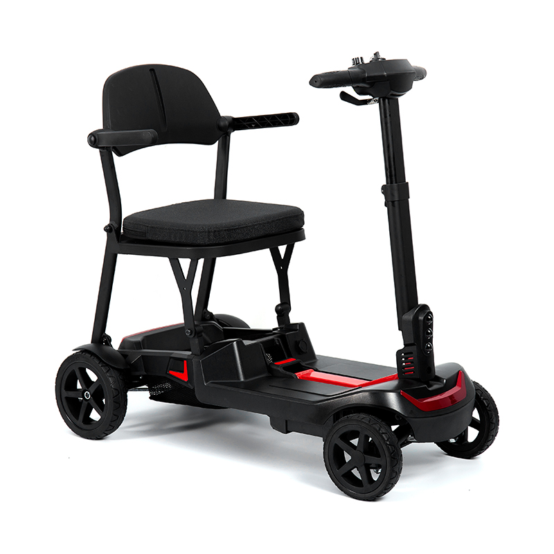 YL-985S 4 ล้อน้ำหนักเบาแบบพกพาพับได้เดินทางสกู๊ตเตอร์ไฟฟ้าขับเคลื่อน